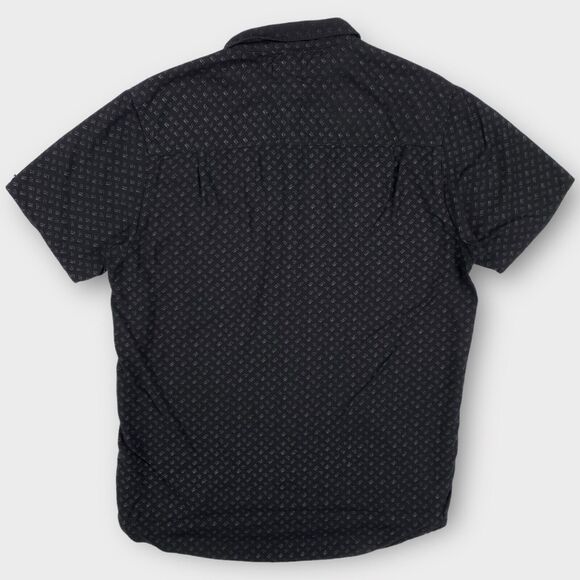 $69 Rollas Shirt Mens Extra Large Pattern Print Black Button Up Short Sleeve - Picture 6 of 11